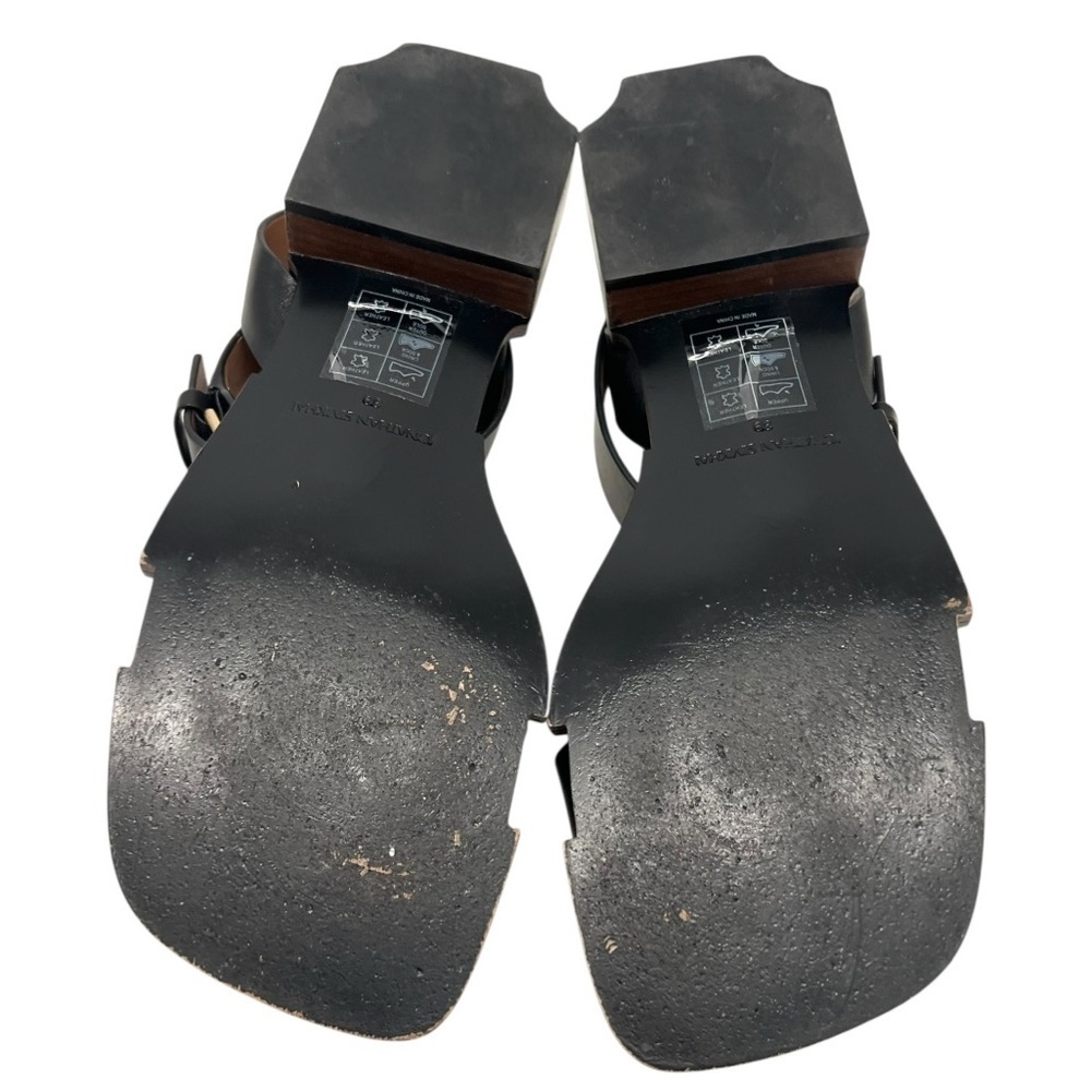 Simkhai Turner Black Leather Block Heel Minimalist Sandals Women’s 39 - Picture 13 of 15